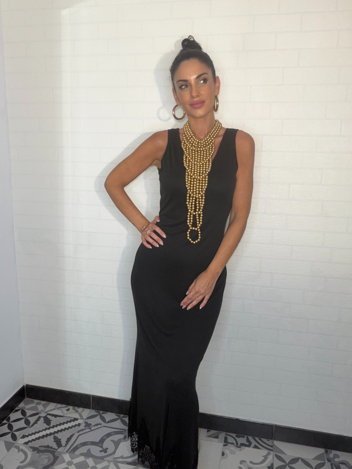 Vestido lencero de punto