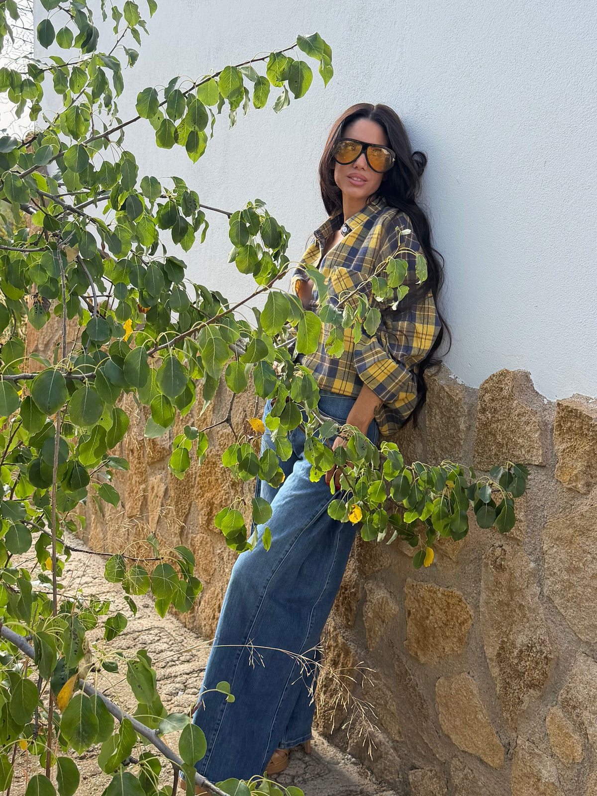 Camisa leñador amarilla