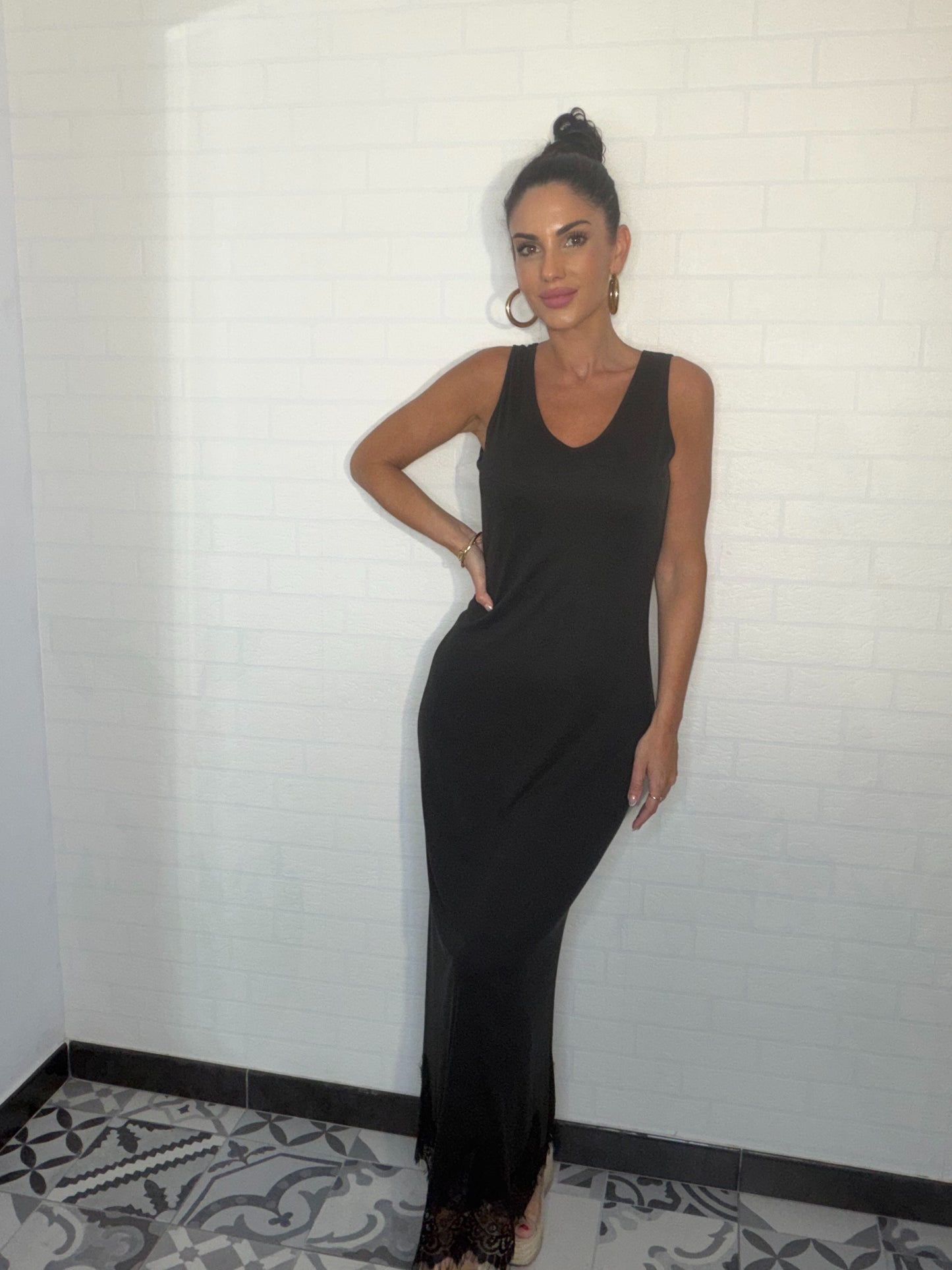 Vestido lencero de punto