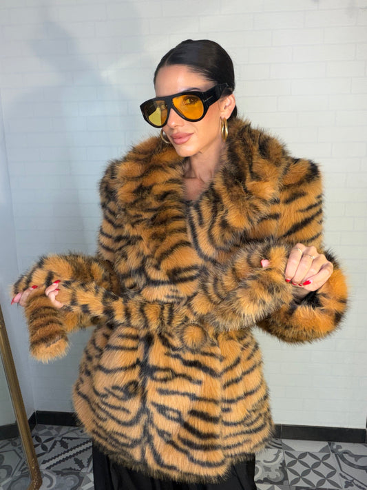 Abrigo animal print Lumina