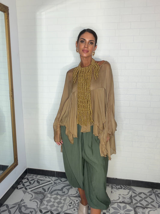 Pantalón Capri ancho