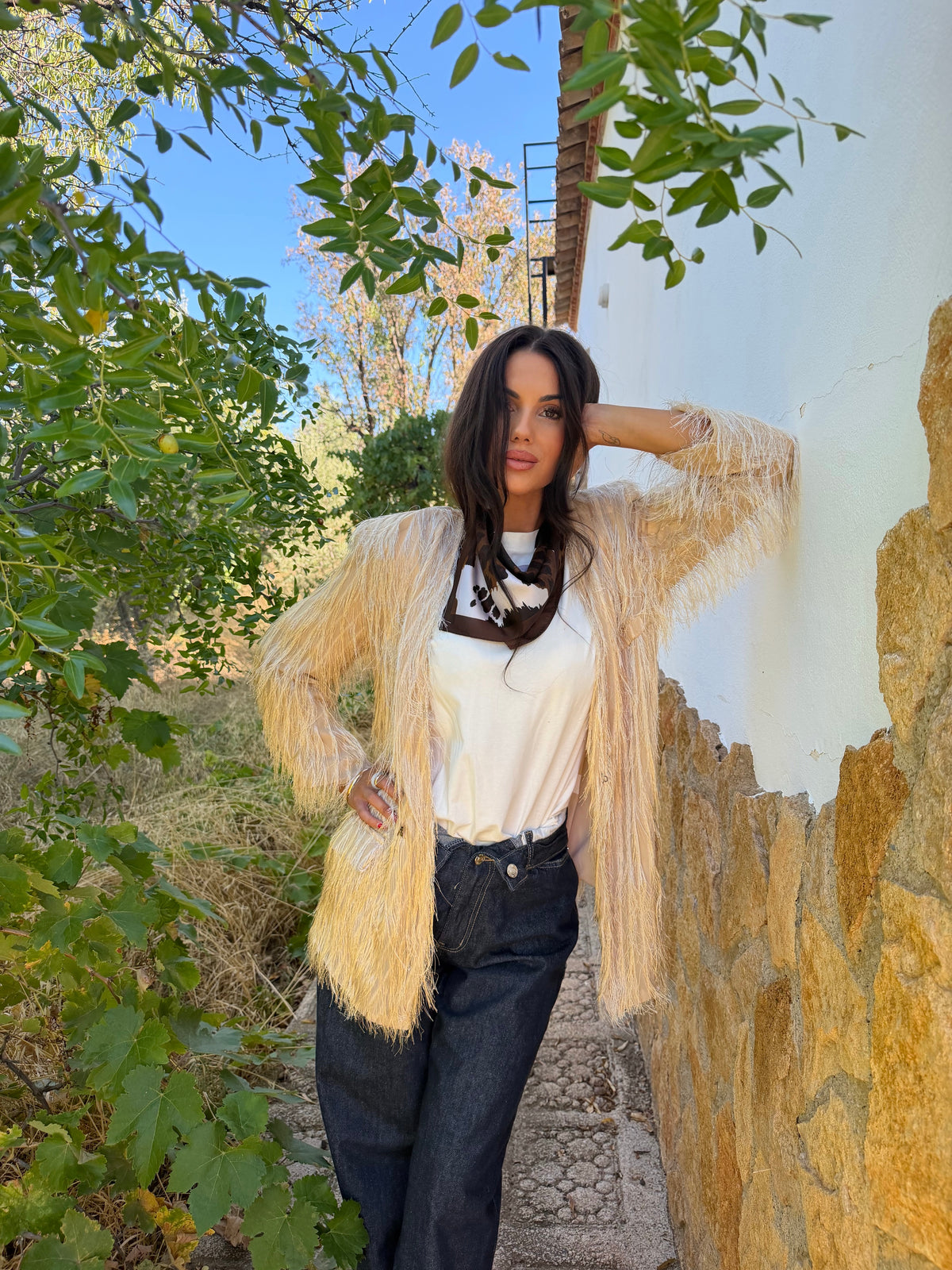 Chaqueta de fleco Lumina