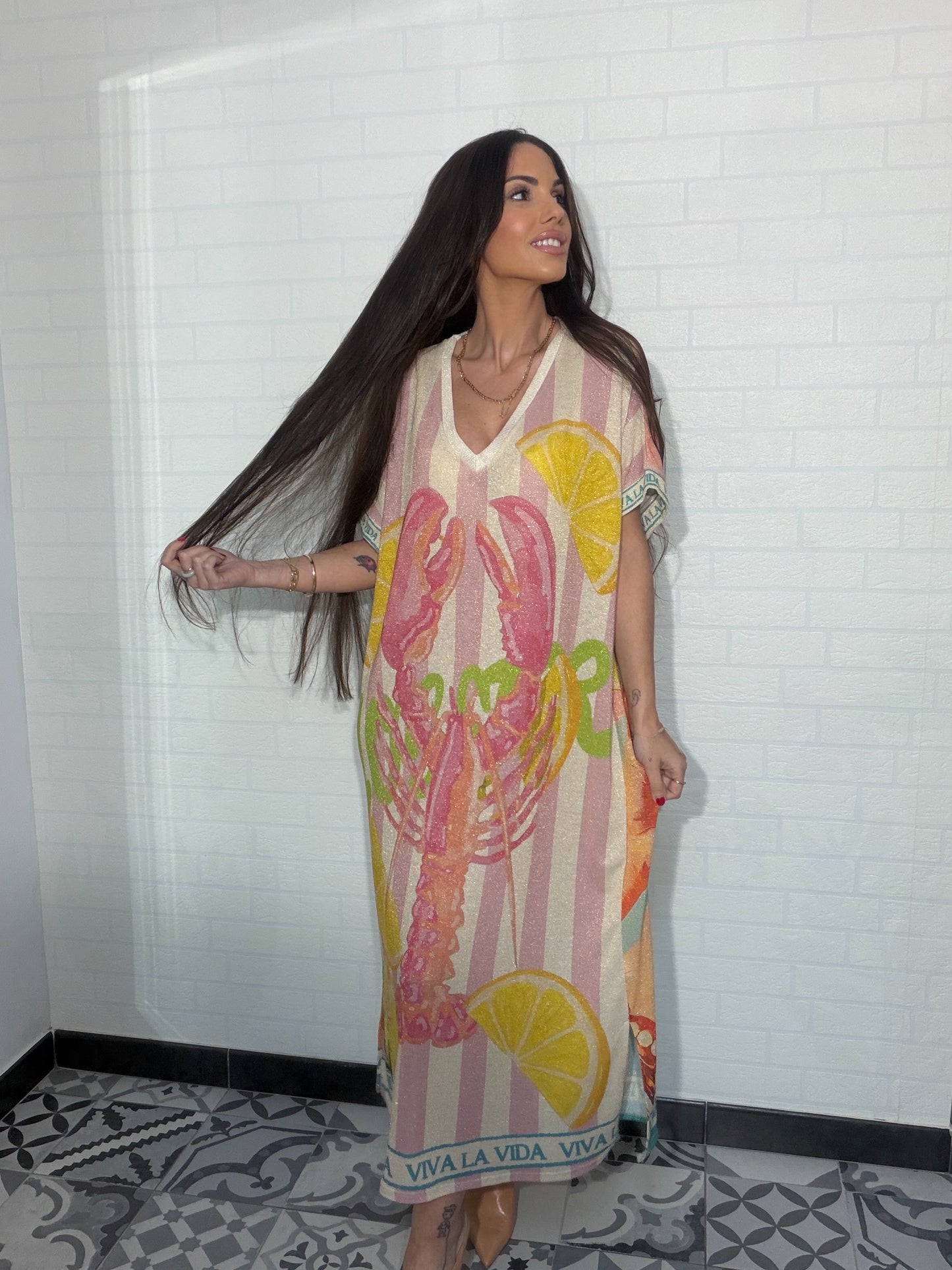 Vestido largo margarita