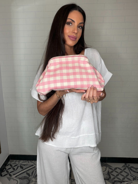 Bolso vichy rosa