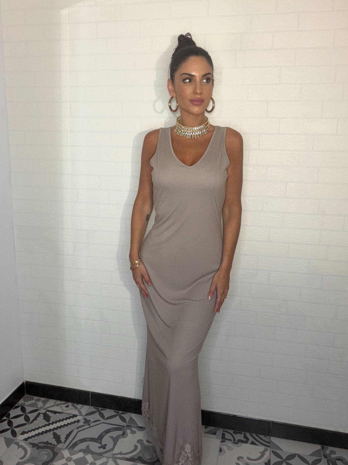 Vestido lencero de punto