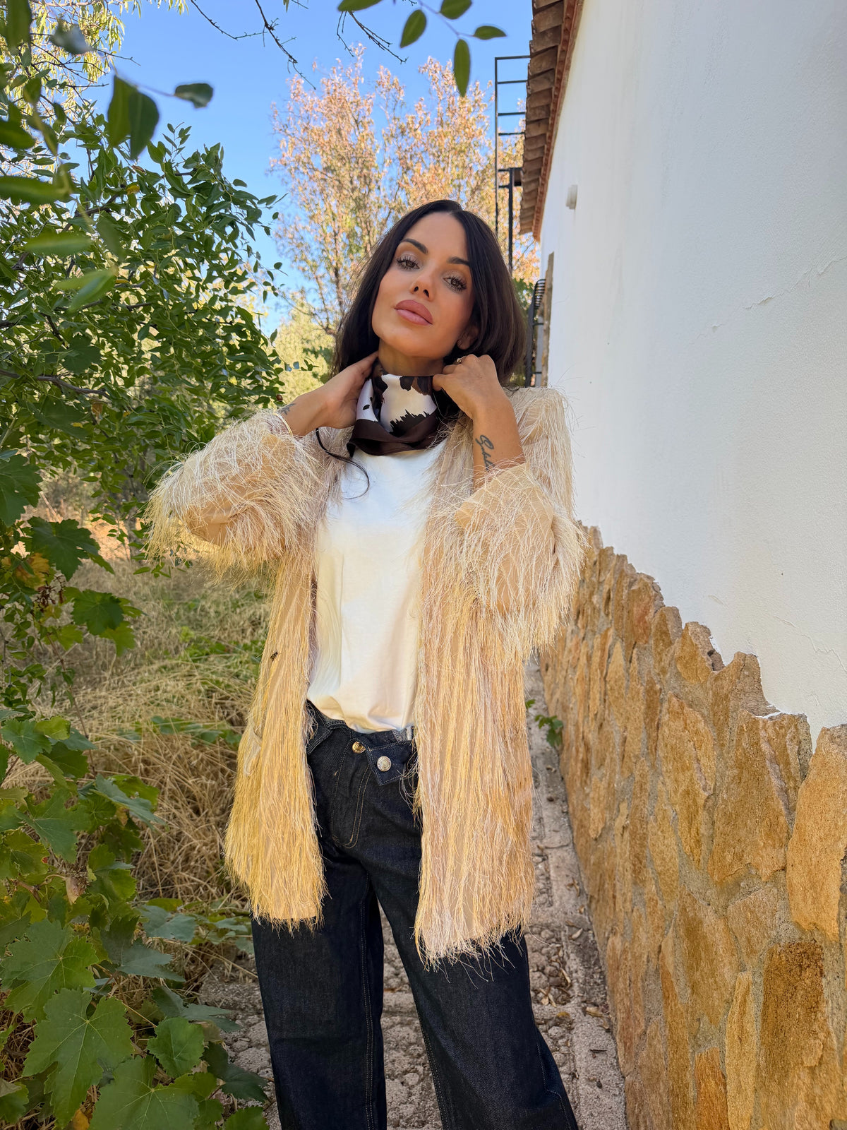 Chaqueta de fleco Lumina