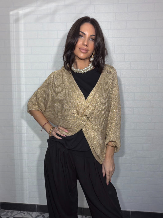 Sobrecamisa-chaqueta dorada