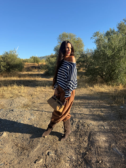 Jersey de rayas oversize
