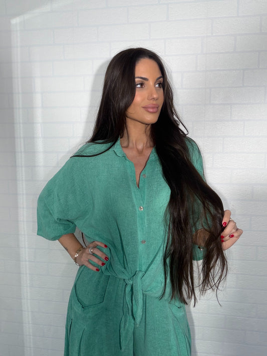 Camisa lino palma